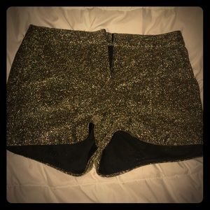 Gold & Black Sparkle high waisted shorts