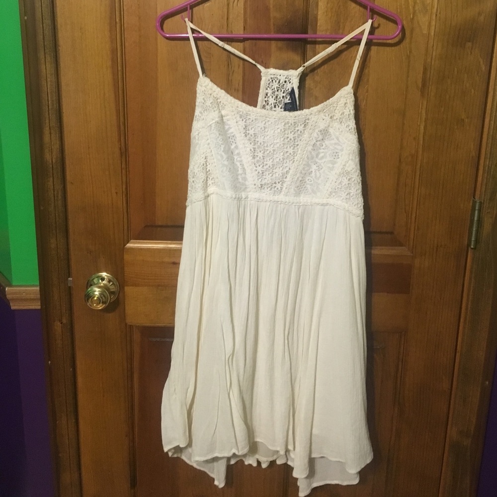 American eagle cream babydoll dress size 10