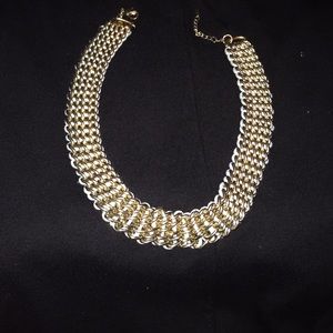 Necklace - light blue/gold color