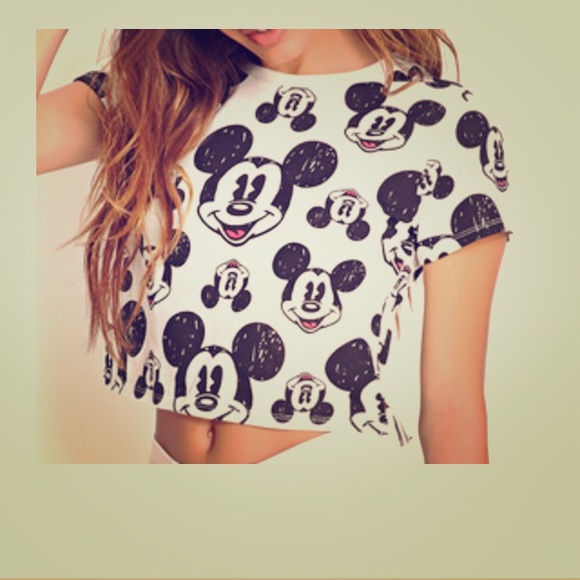 Mickey mouse crop top