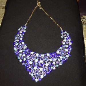 Blues with gold necklace