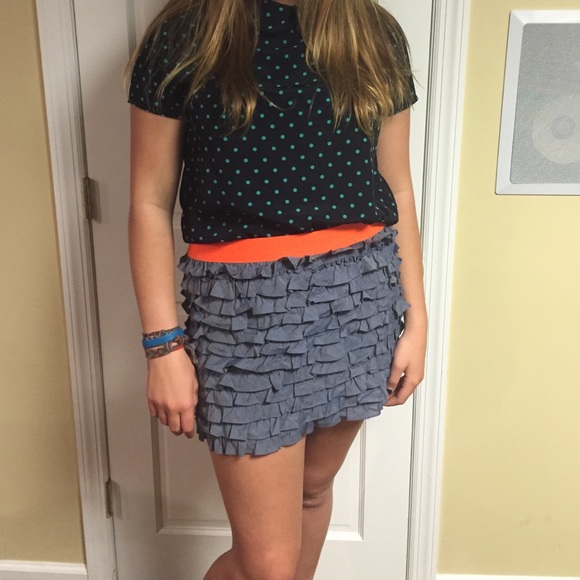 cotton ruffled skirt jcrew
