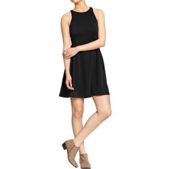 Old Navy Dresses & Skirts - Old Navy Fit & Flare Ponte Dress - Black NWT