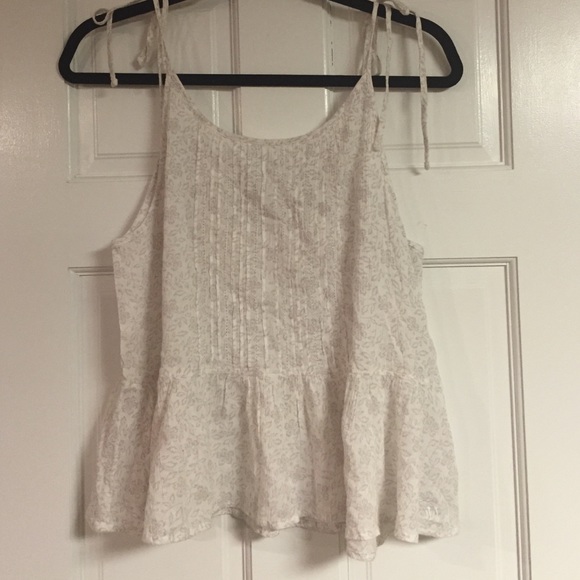 flowy white tank top Abercrombie