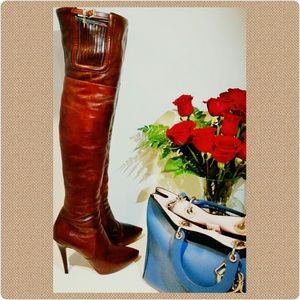*SOLD*Cesare Paciotti Over-the-knee Leather Boots