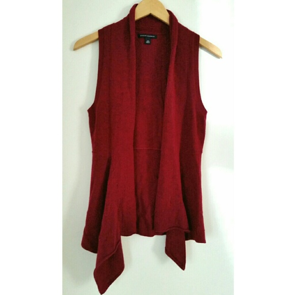 Banana Republic Red Drape Vest