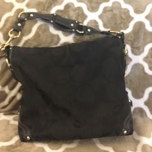 Black large bucket bag with signature C