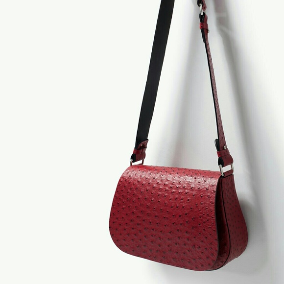 Zara leather messenger bag