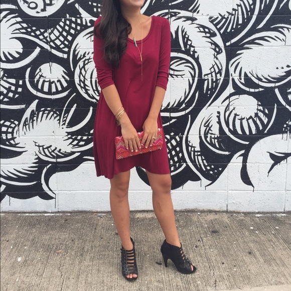 Scoop Neck Jersey Dress