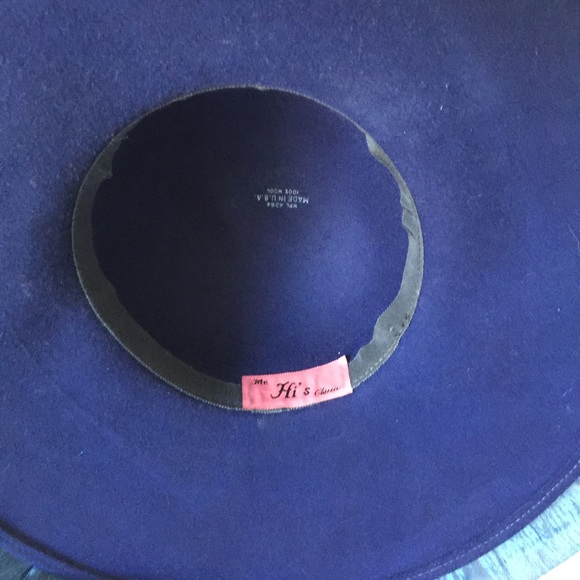Navy blue vintage hat main image 4