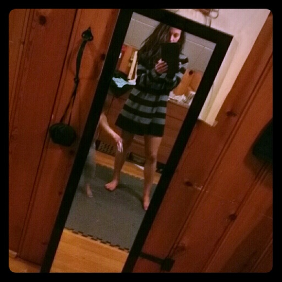 X Trade XXx Black n grey striped t shirt dress