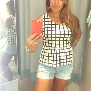 Sleeveless Tank Peplum Top