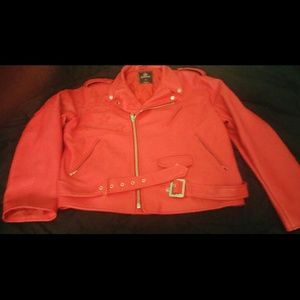 Red leather Jacket