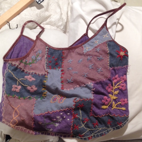 Free People patchwork crop top