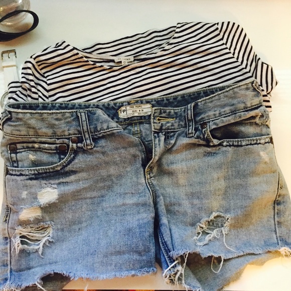 Free People Denim - Free people distressed shorts