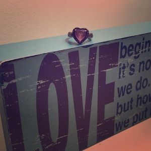 Purple Heart shaped ring 💜