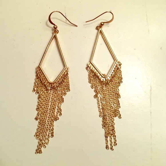 Chain triangle earrings