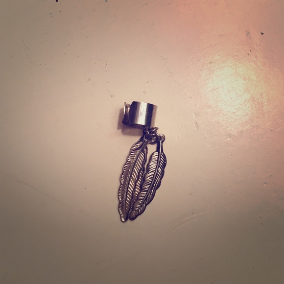 Feather ear cuff