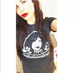 Wednesday Addams tee. TEMPLATE. $25 each sz listed