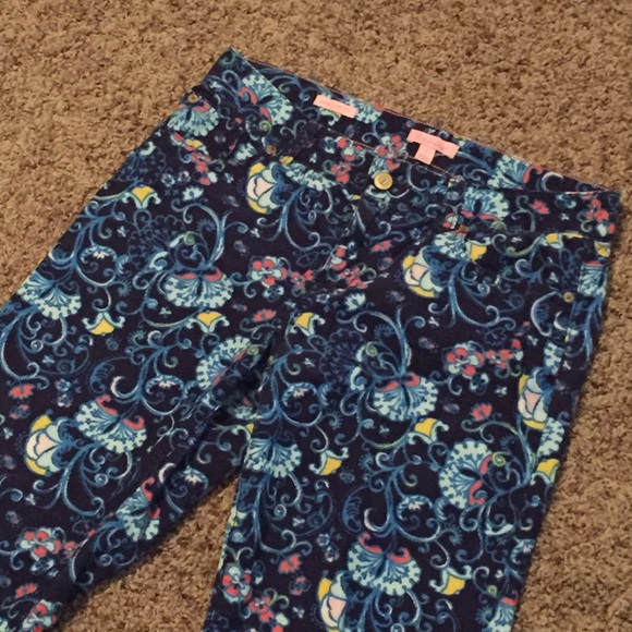 Lilly Pulitzer Pants - Lilly Pulitzer Blue Country Thistle pants