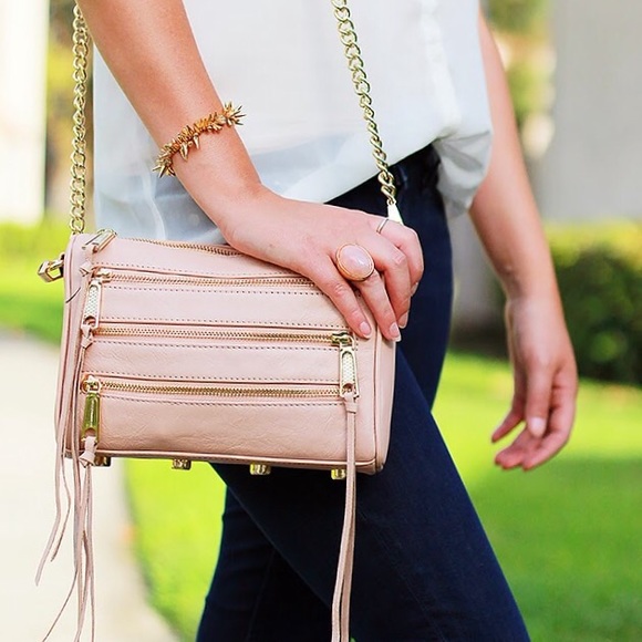 Tan Rebecca Minkoff 5-Zip Handbag