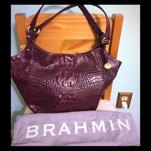 Stunning  Brahmin purple Hobo Handbag.