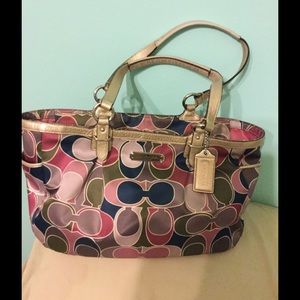 Authentic Multi Colored Coach handbag