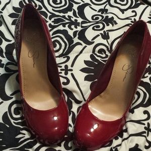 Jessica Simpson Ruby Red patent leather shoes