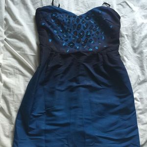 Silence+noise strapless blue dress