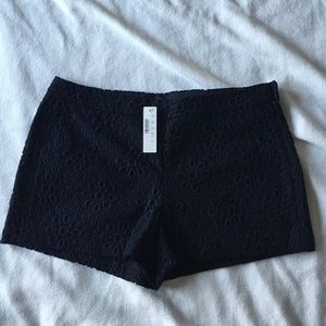 J Crew Navy Eyelet Shorts