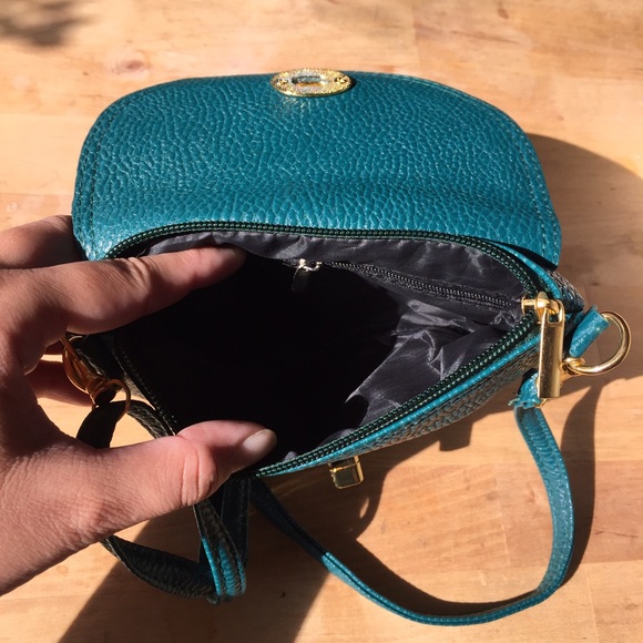 Mini Green / Turquoise / Teal Cross-body Purse - Picture 4 of 4