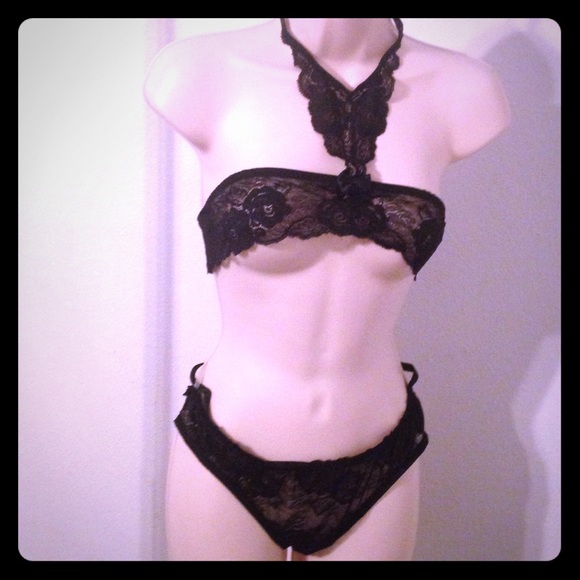 NeW Black Lace Lingerie teddy one piece