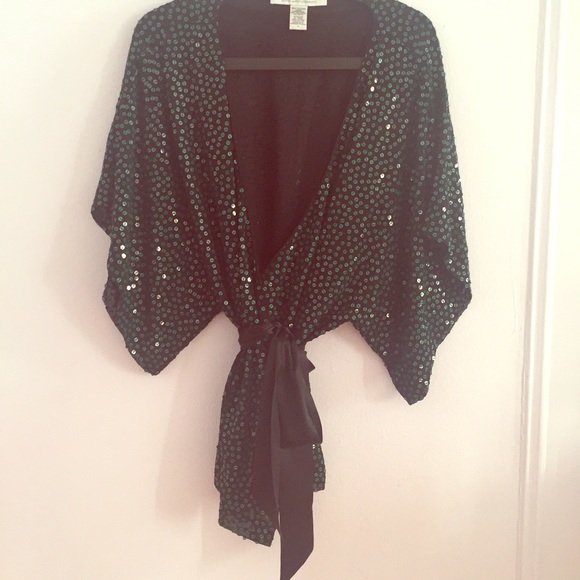 NOW $90! Diane von Furstenberg Beaded Wrap Top