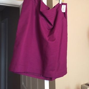 "Stretch Dark Fuchsia Pencil Skirt "