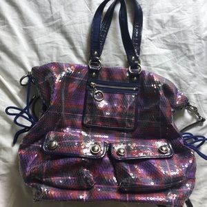 Coach Poppy Sequin Bag, authentic.