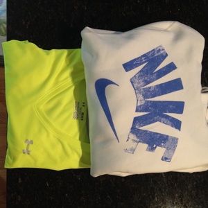 Nike Hoodie and Under Armour Top