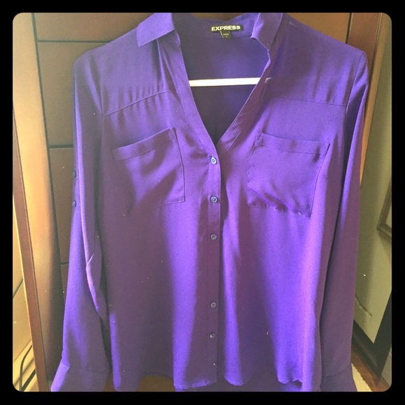 Purple button down