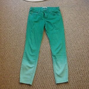Green ombré jeans