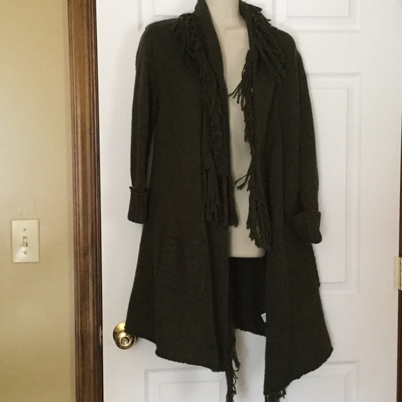 Relativity Dark Green Sweater Coat