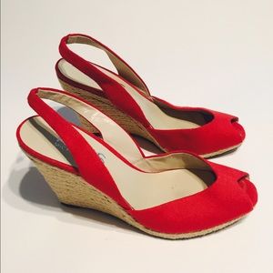 Michael Kors Red Pump Wedges