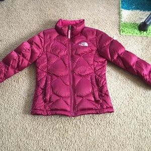 Girls hot pink Northface