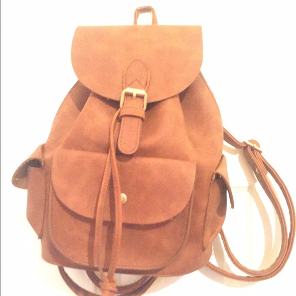 Brown backpack purse