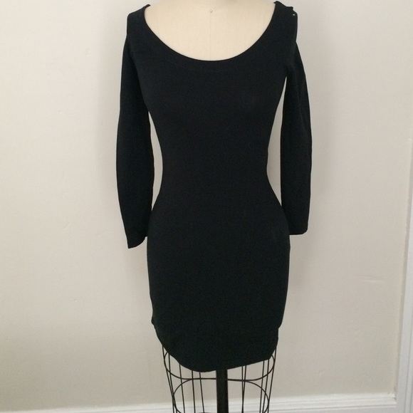Betsey Johnson black body con dress