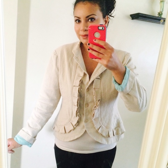 Tan Ruffled Jacket