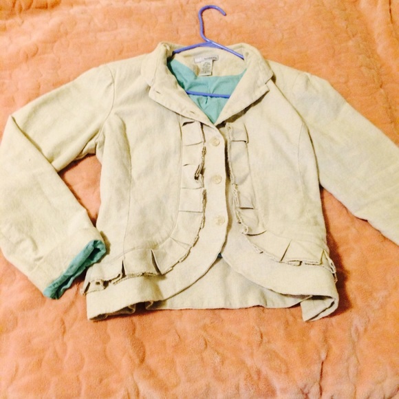 Tan Ruffled Jacket - Picture 4 of 4