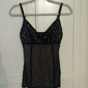 Black lace tank top