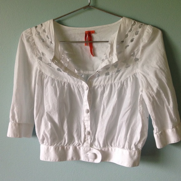 BCBG cropped jacket/top/cover-up thing