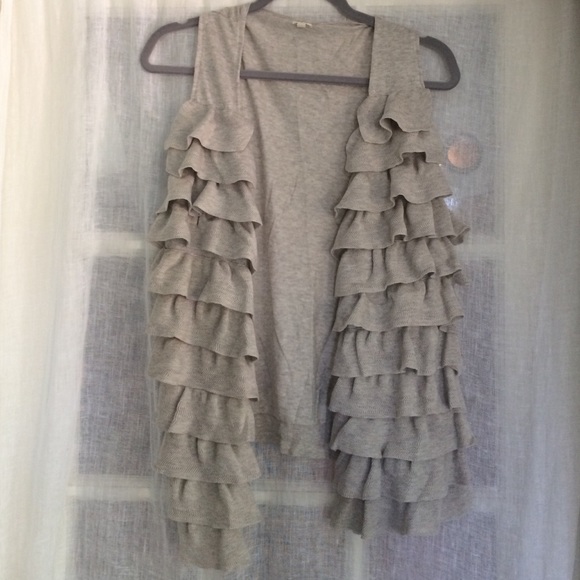 JCrew ruffle vest