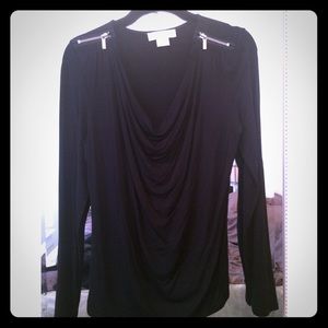 💥SOLD💥 Michael Kors Black Top with Zippers