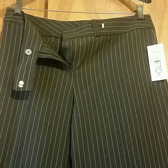 Pinstripe Blk& White Pants -Size/14 NWT - Picture 2 of 4